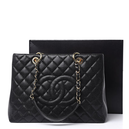 Chanel Caviar Quilted Grand Shopping Tote GST Black 10 of 10