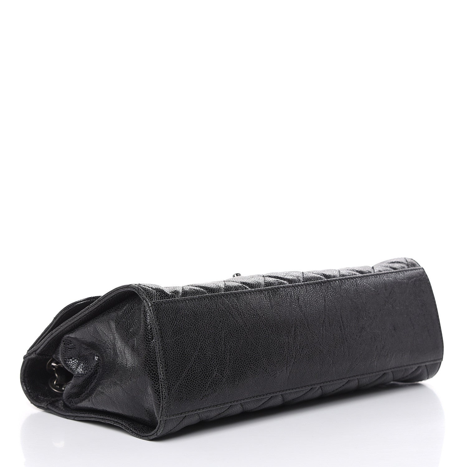 Chanel Crumpled Grained Calfskin Jumbo CC Crave Flap Black 4 of 15