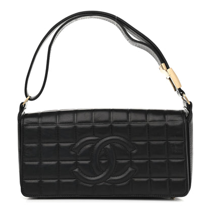 Chanel Lambskin Quilted CC Chocolate Bar Flap Black 1 of 16