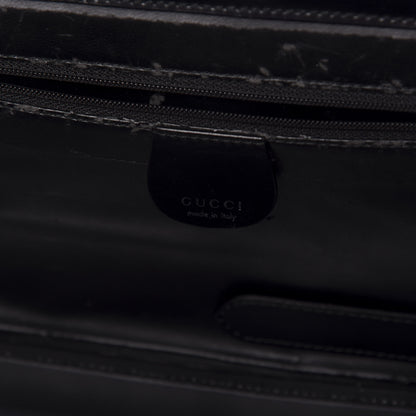 Gucci Patent Calfskin Bamboo Cosmetic Case Black 6 of 13
