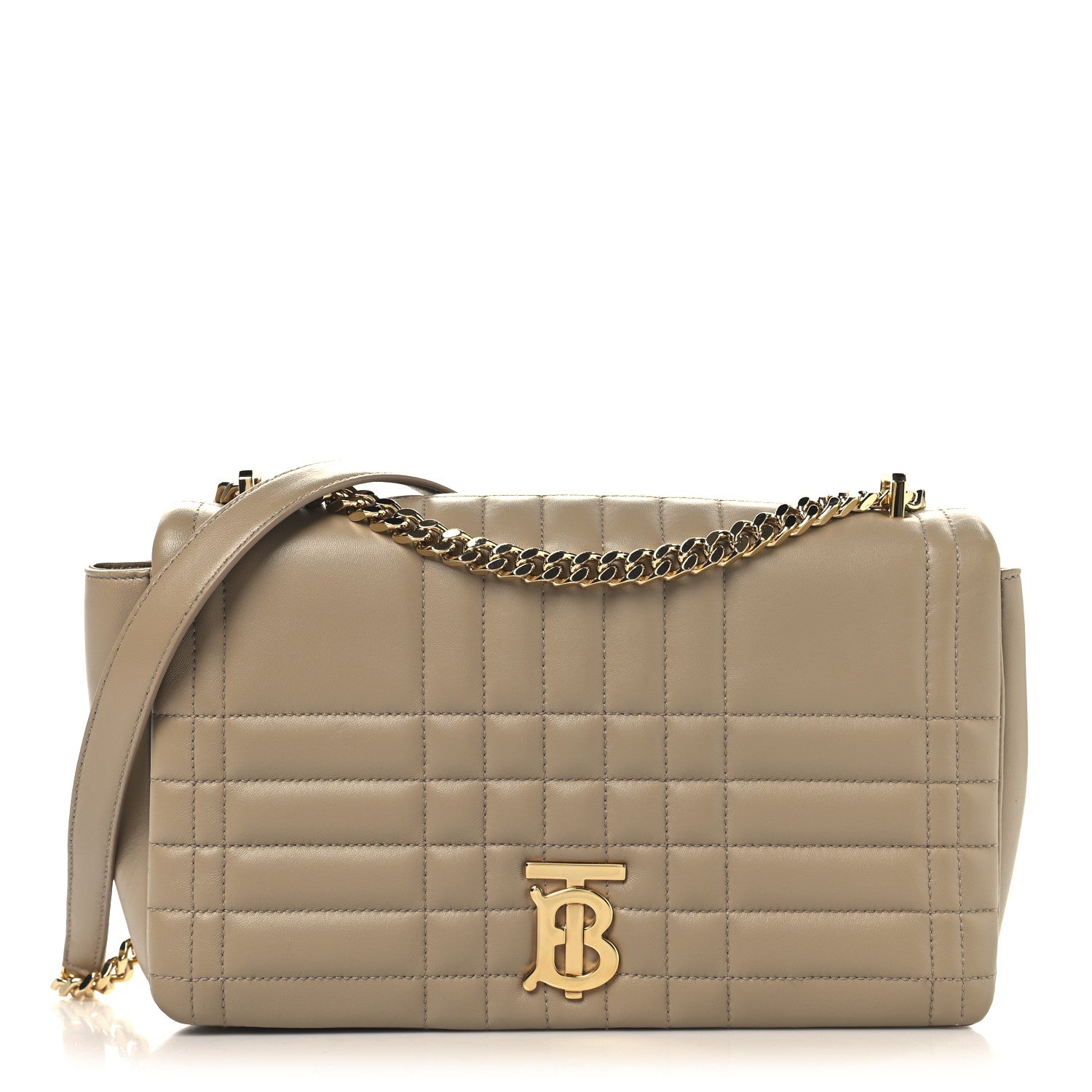 Burberry Lambskin Quilted Medium Lola Bag Oat Beige 1 of 10