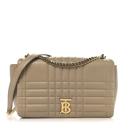 Burberry Lambskin Quilted Medium Lola Bag Oat Beige 1 of 10