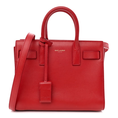 Saint Laurent Calfskin Nano Sac De Jour Lipstick Red 1 of 16
