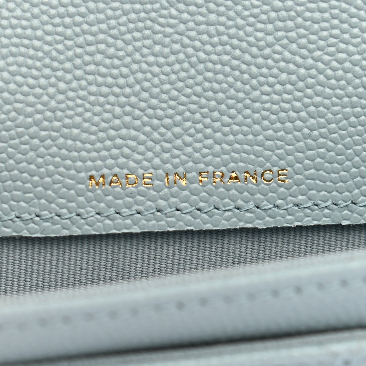 Chanel Caviar Quilted Flap Card Holder Wallet Light Blue 7 of 9