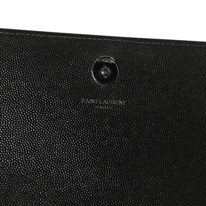 Saint Laurent Grain De Poudre Medium Classic Monogram Kate Satchel Black 6 of 9