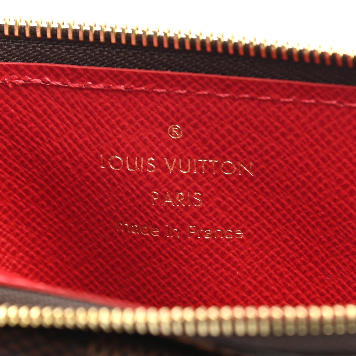 Damier Ebene Recto Verso Card Holder Red