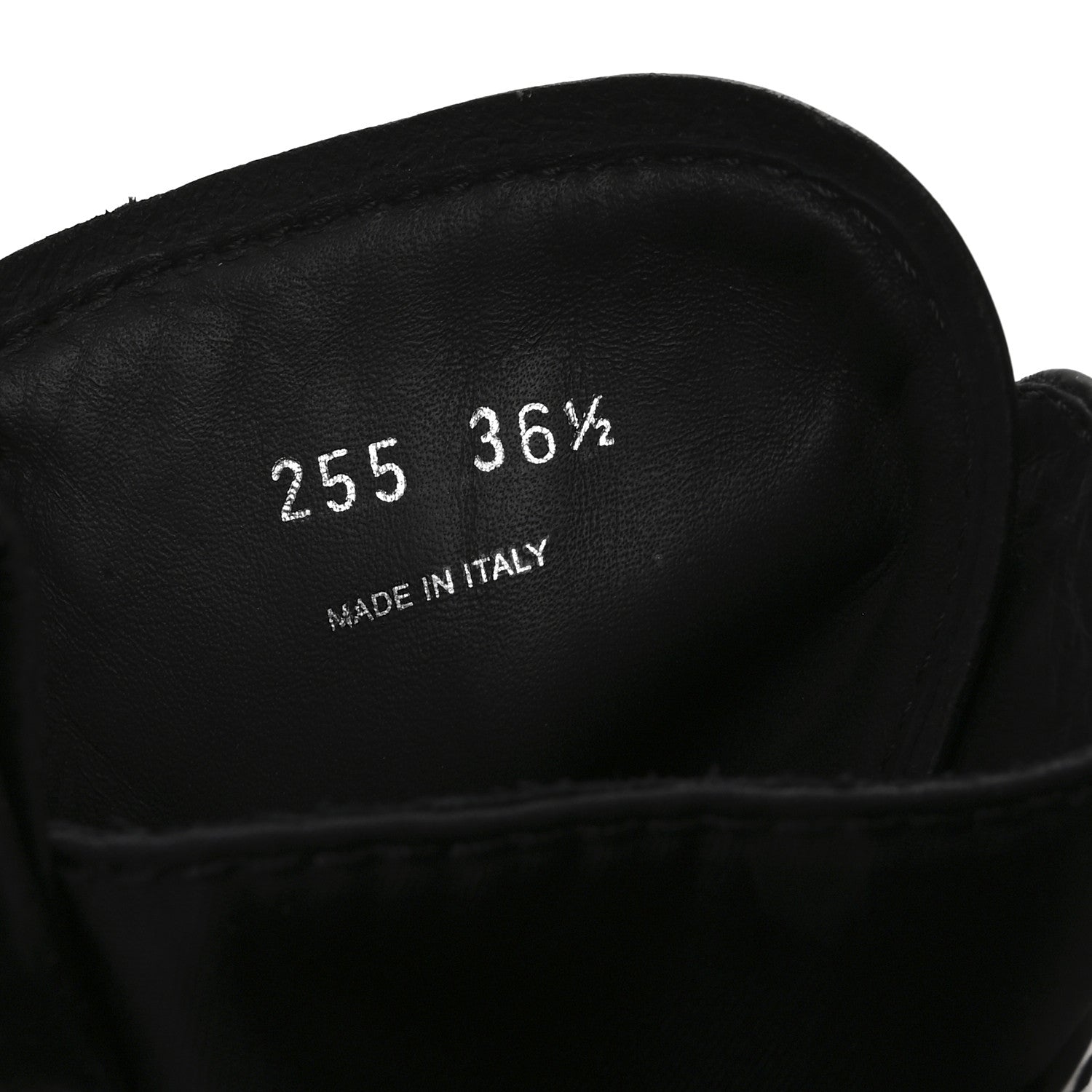 Prada Spazzolato Rois Nylon Metal Triangle Logo Monolith Pouch Pocket 55mm Boots 36.5 Black 7 of 9