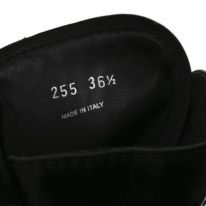 Prada Spazzolato Rois Nylon Metal Triangle Logo Monolith Pouch Pocket 55mm Boots 36.5 Black 7 of 9