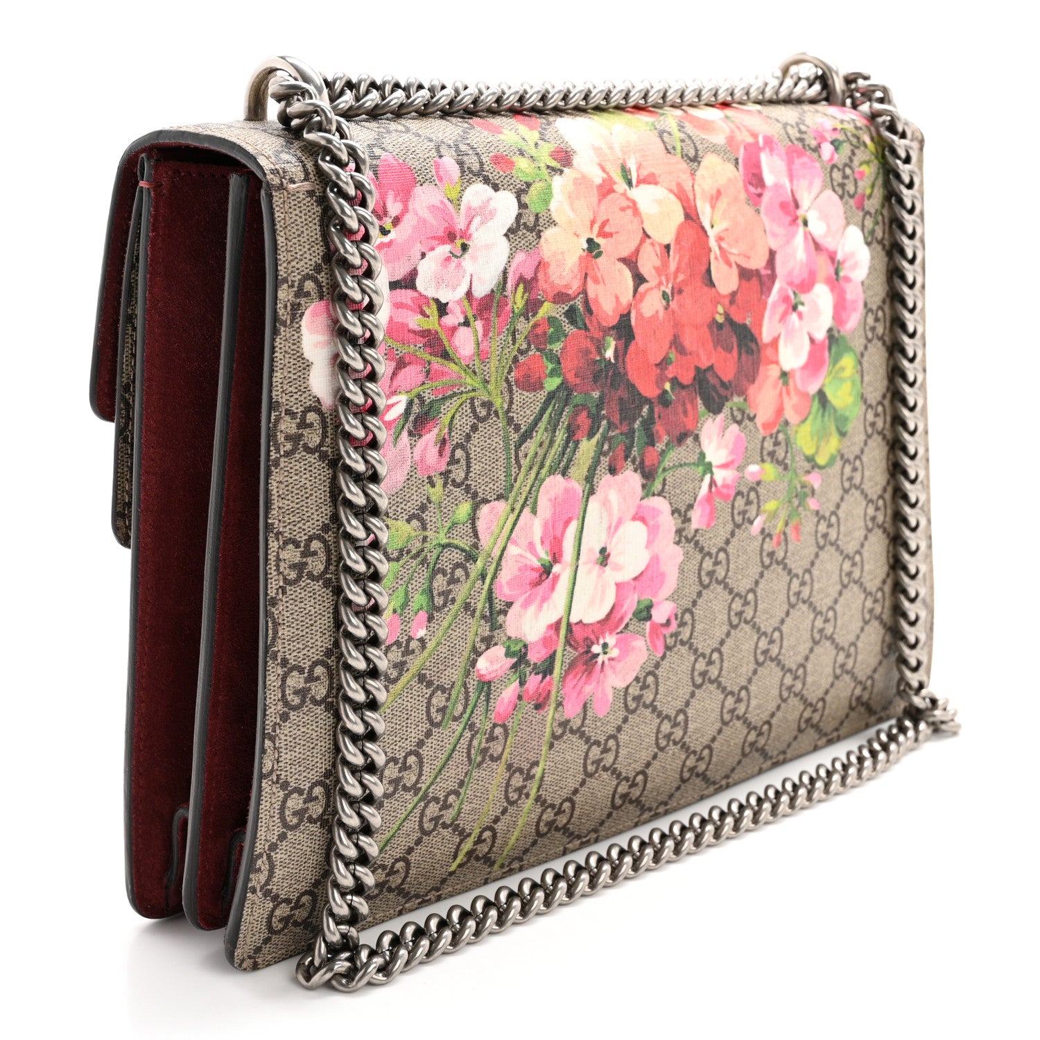 Gucci GG Supreme Monogram Blooms Medium Dionysus Shoulder Bag Beige Multicolor Dry Rose 3 of 14