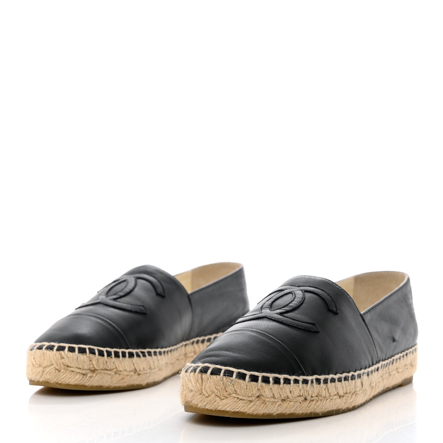 Chanel Lambskin CC Espadrilles 39 Dark Navy 3 of 12