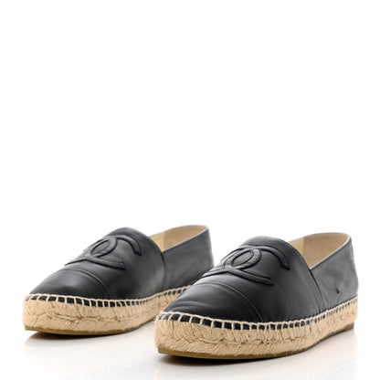Chanel Lambskin CC Espadrilles 39 Dark Navy 3 of 12