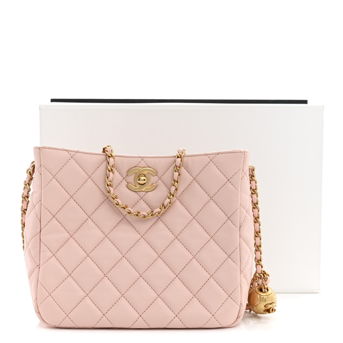 Chanel Lambskin Quilted Small Pearl Crush Hobo Light Pink 11 of 11