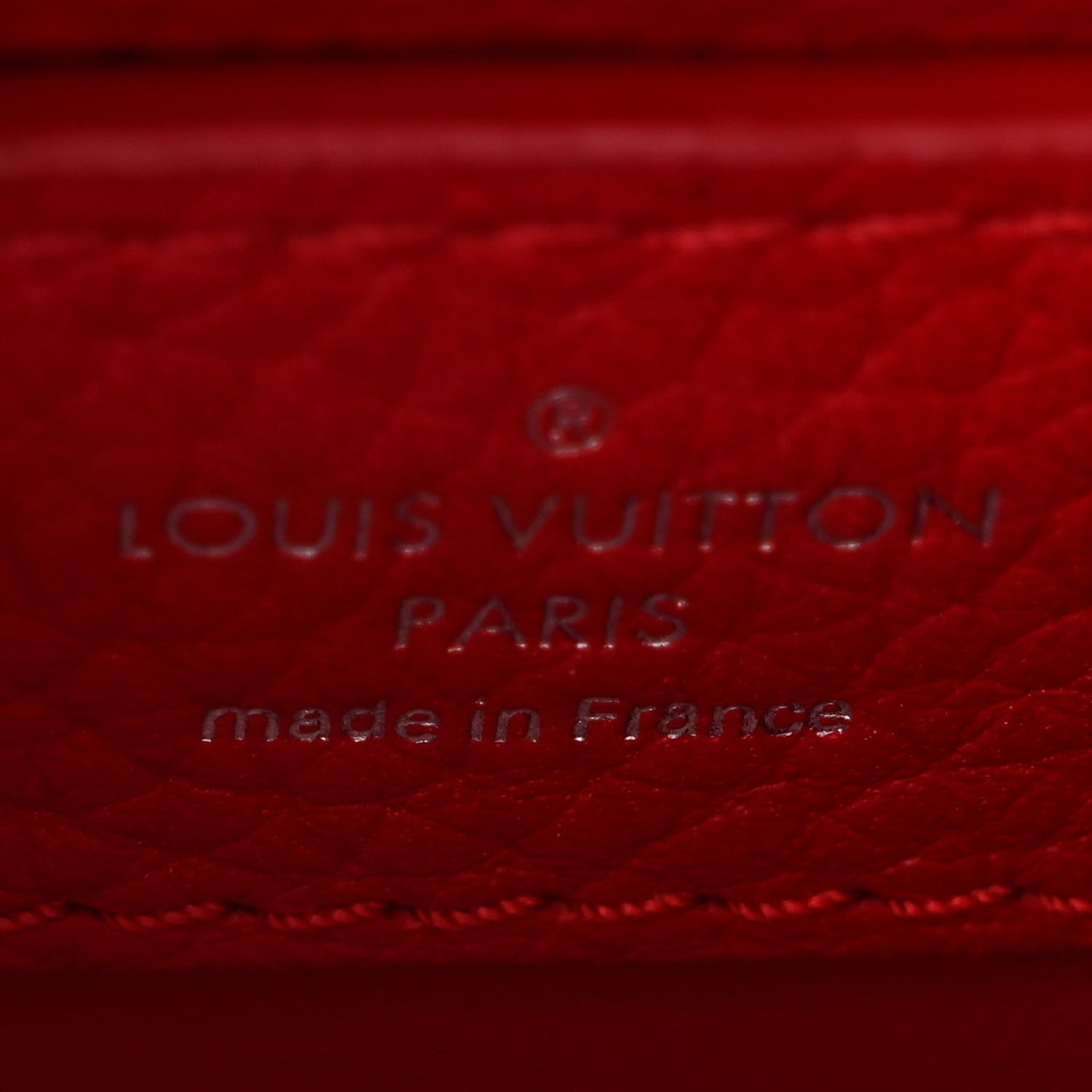Louis Vuitton Taurillon Capucines PM Rubis 6 of 12