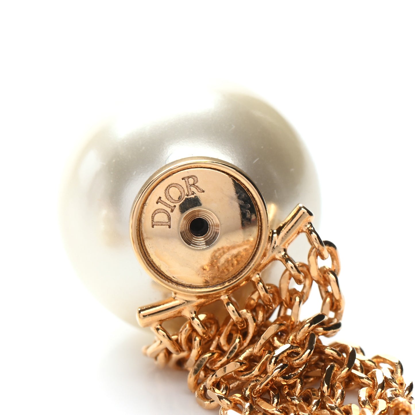 Pearl Tribales Dangle Chain Earrings Gold