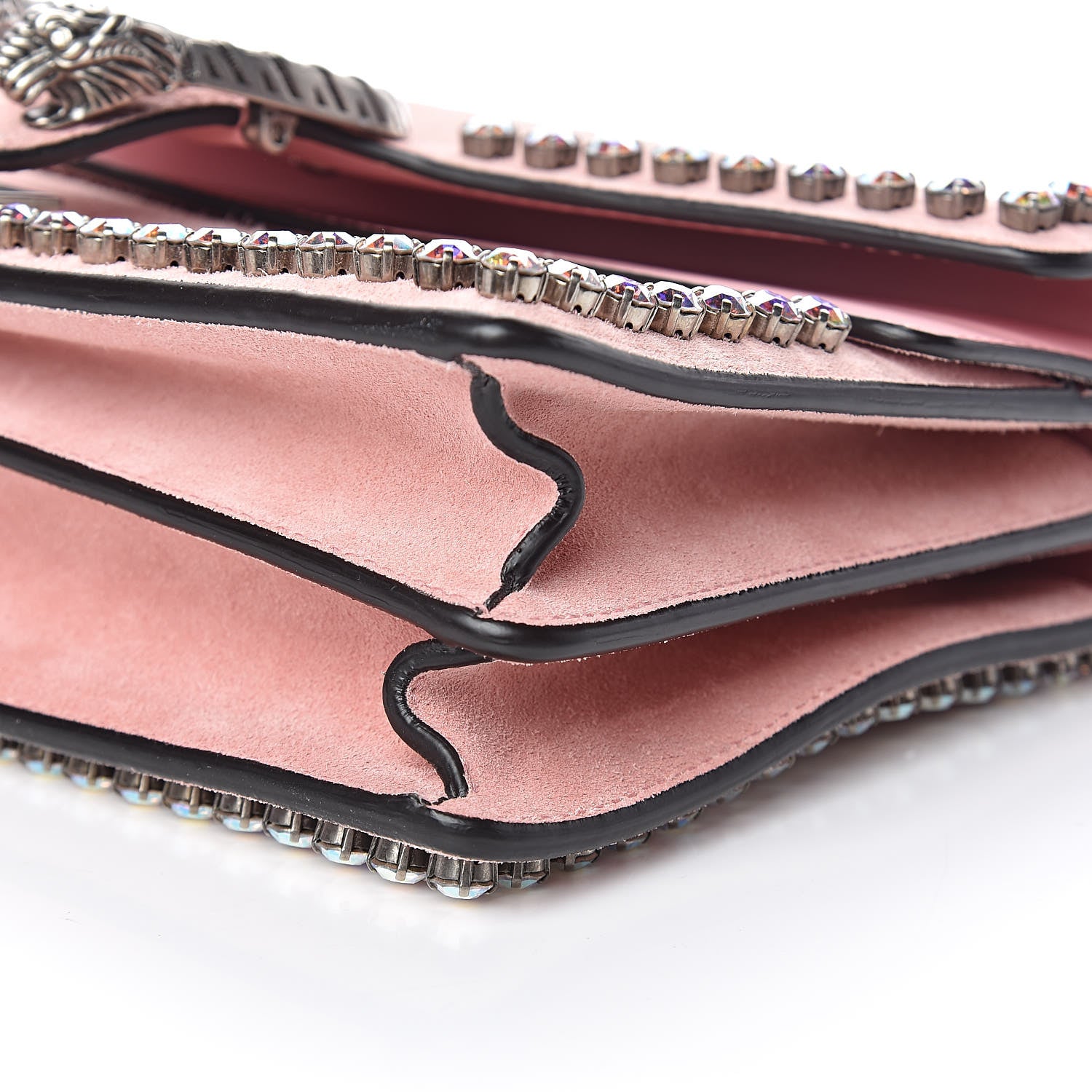 Gucci Suede Crystal Small Dionysus Shoulder Bag Peonia 9 of 10