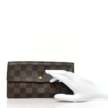 Louis Vuitton Damier Ebene Sarah Wallet 2 of 11