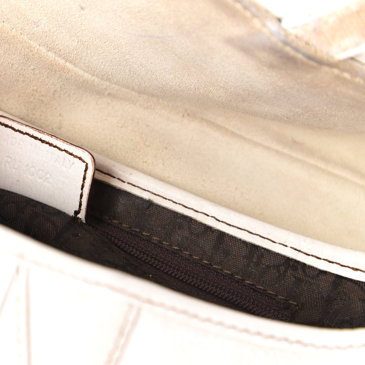 Calfskin Saddle Bag White