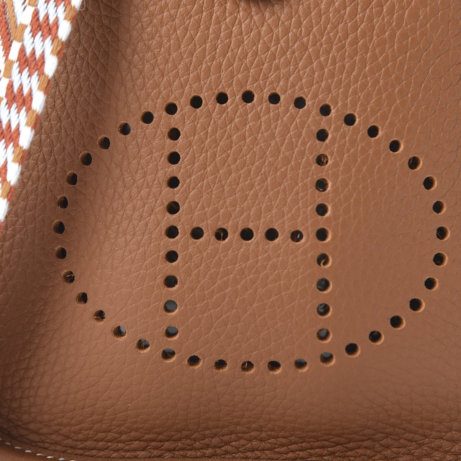 Hermes Taurillon Clemence Allegro Evelyne TPM Gold Cornaline White 9 of 10