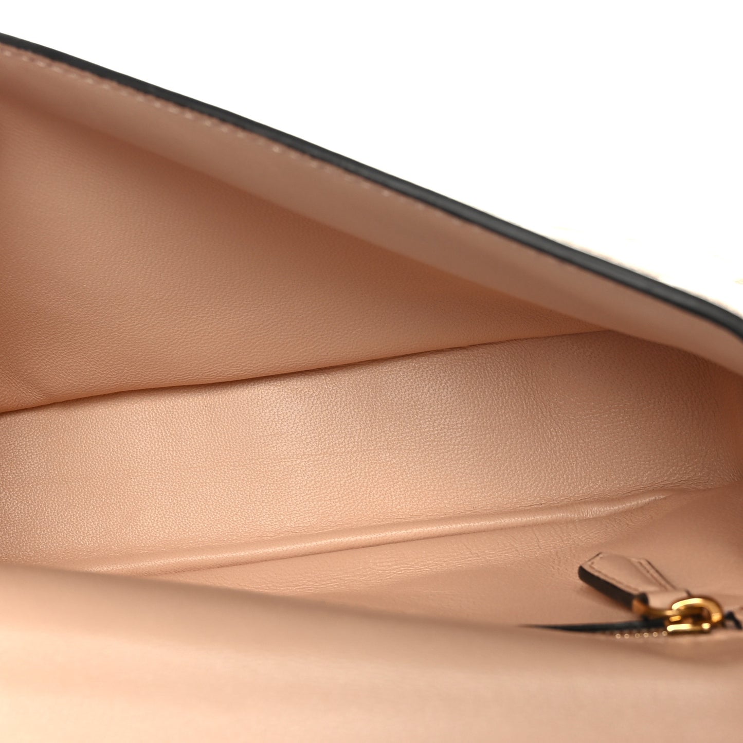 Nappa Small FF Embossed Midi Chain Baguette Light Rose