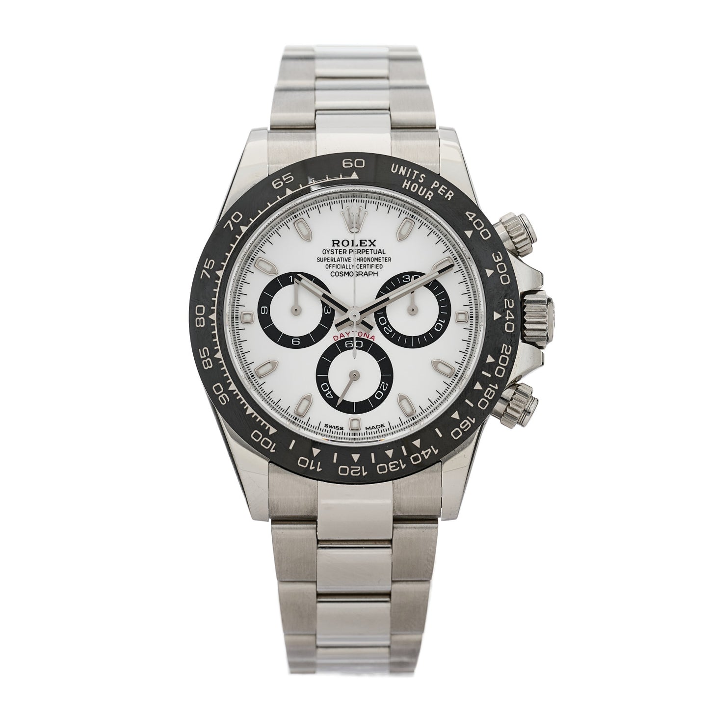 Stainless Steel 40mm Oyster Perpetual Cosmograph Daytona Panda Watch White 116500LN