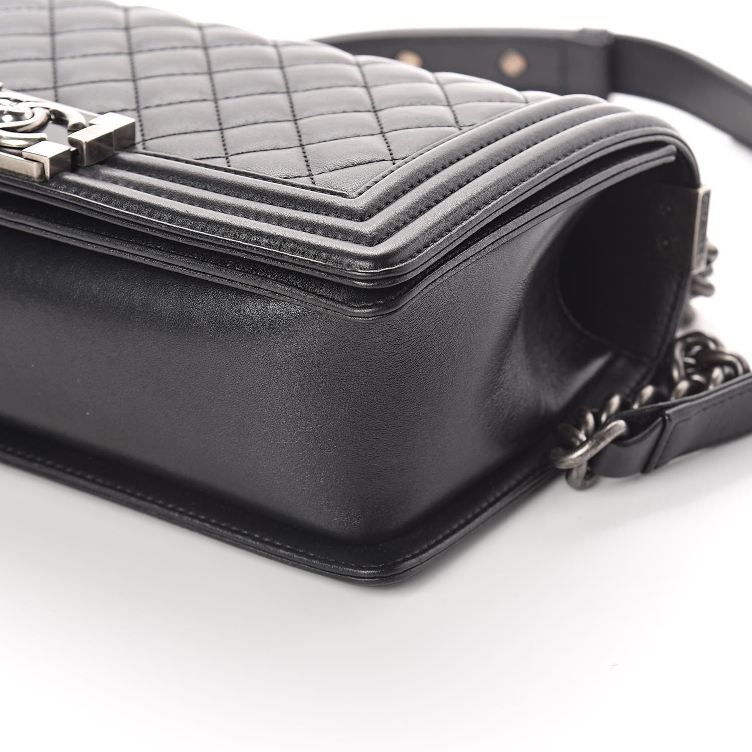 Chanel Lambskin Quilted Medium Boy Flap Black 10 of 10