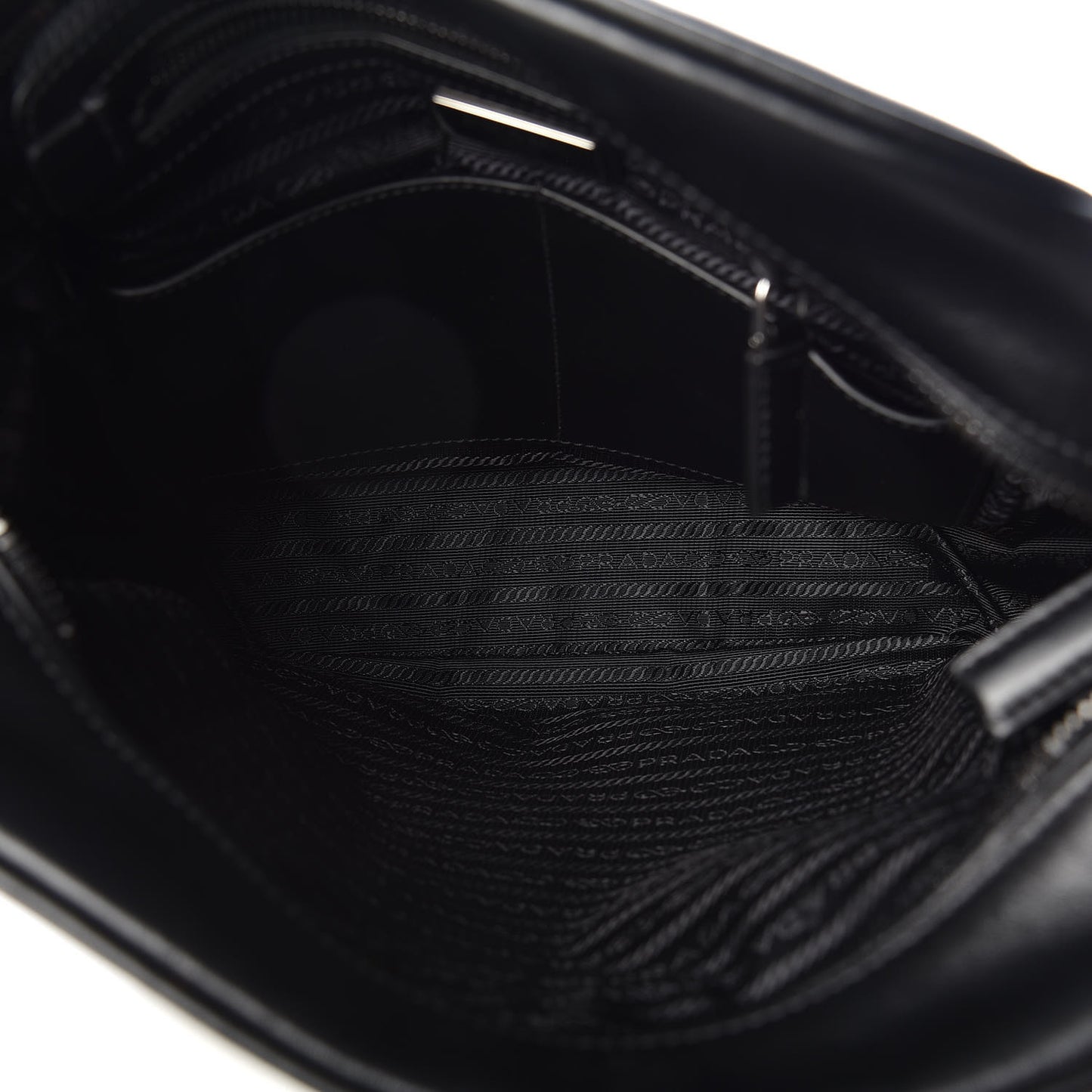 X JAMES JEAN Calfskin Nylon Robot Monkey Flat Messenger Black