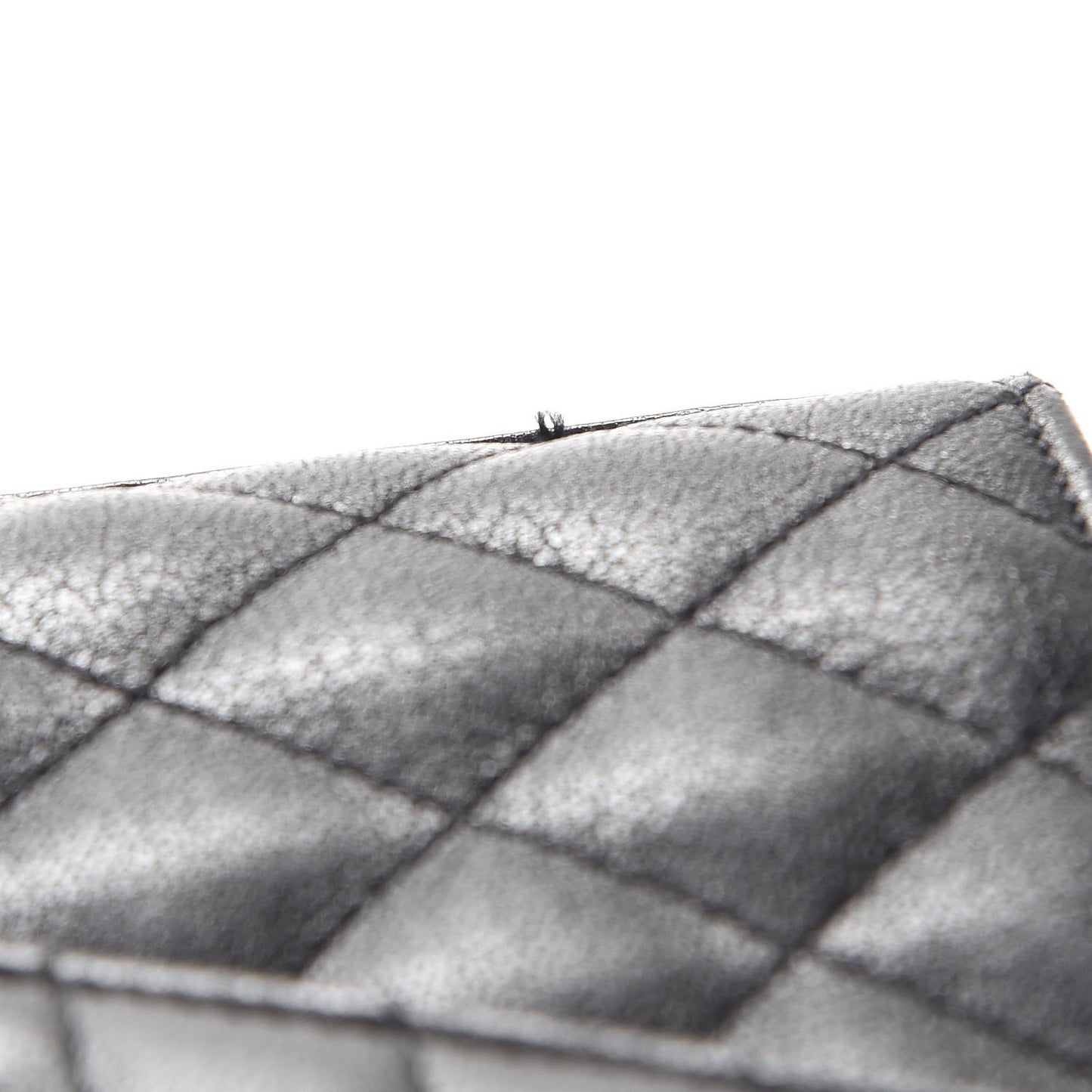 Sheepskin Tri-Quilt Monogram Envelope Chain Wallet Black