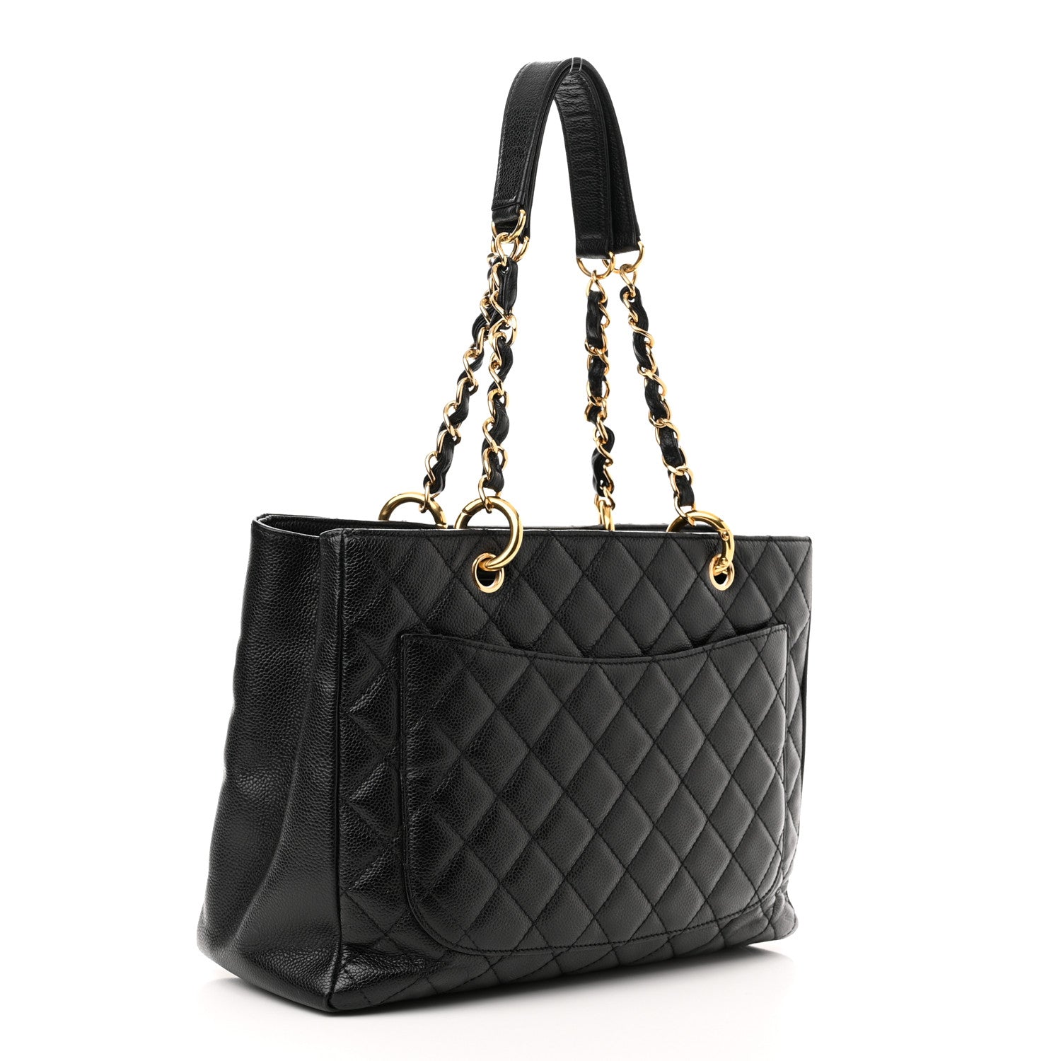 Chanel Caviar Quilted Grand Shopping Tote GST Black 2 of 9