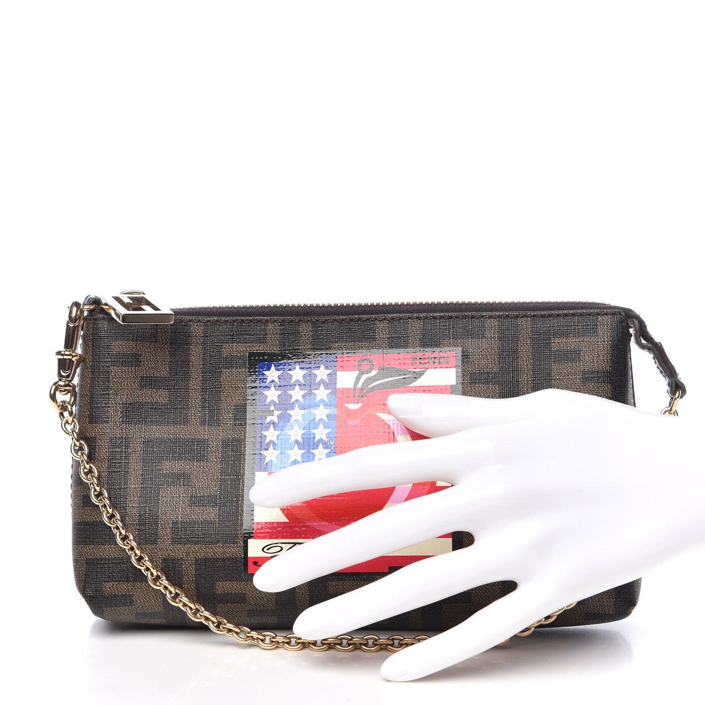 Zucca Spalmati American Flag Pochette Tobacco