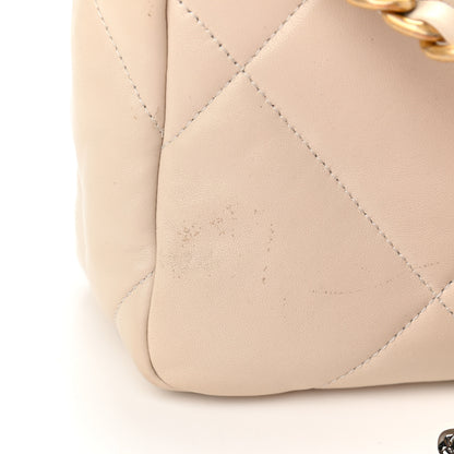 Chanel Lambskin Quilted Medium Chanel 19 Flap Light Beige 11 of 13