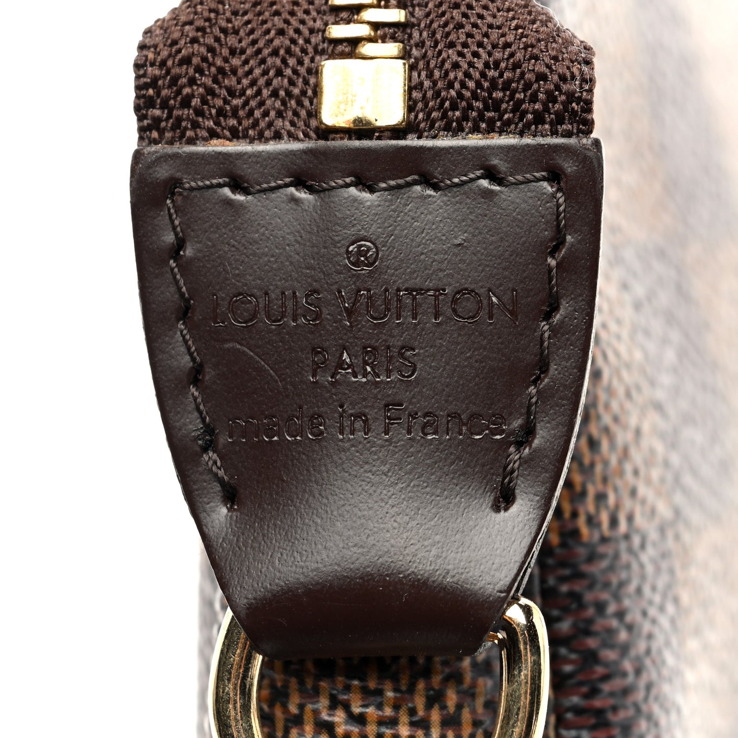 Damier Ebene Complice Trunks and Bags Mini Pochette Accessories Red