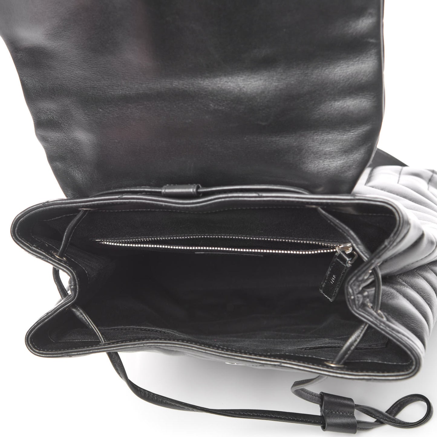 Calfskin Y Quilted Monogram Medium Loulou Backpack Black
