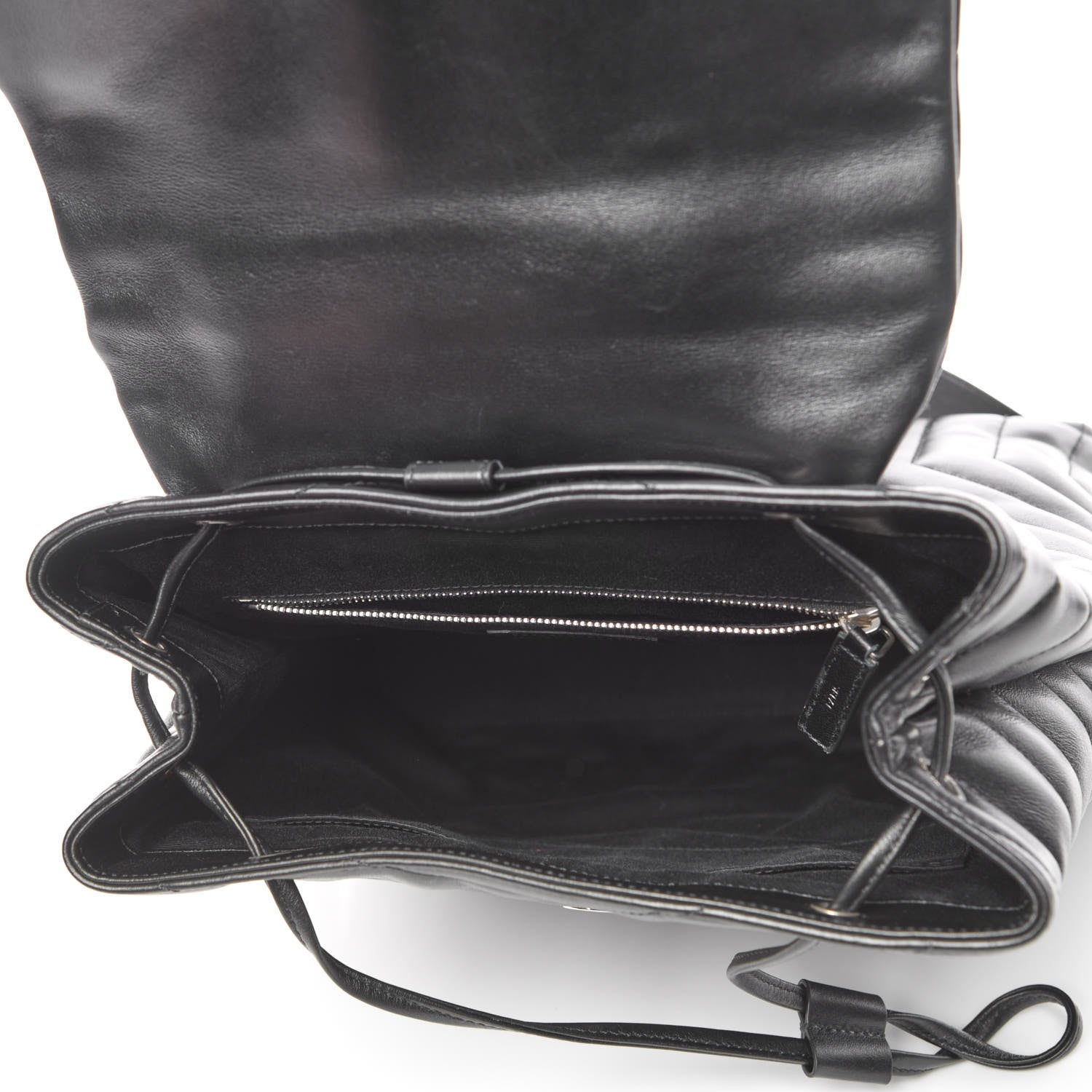 Saint Laurent Calfskin Y Quilted Monogram Medium Loulou Backpack Black 5 of 10