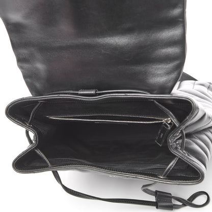 Saint Laurent Calfskin Y Quilted Monogram Medium Loulou Backpack Black 5 of 10