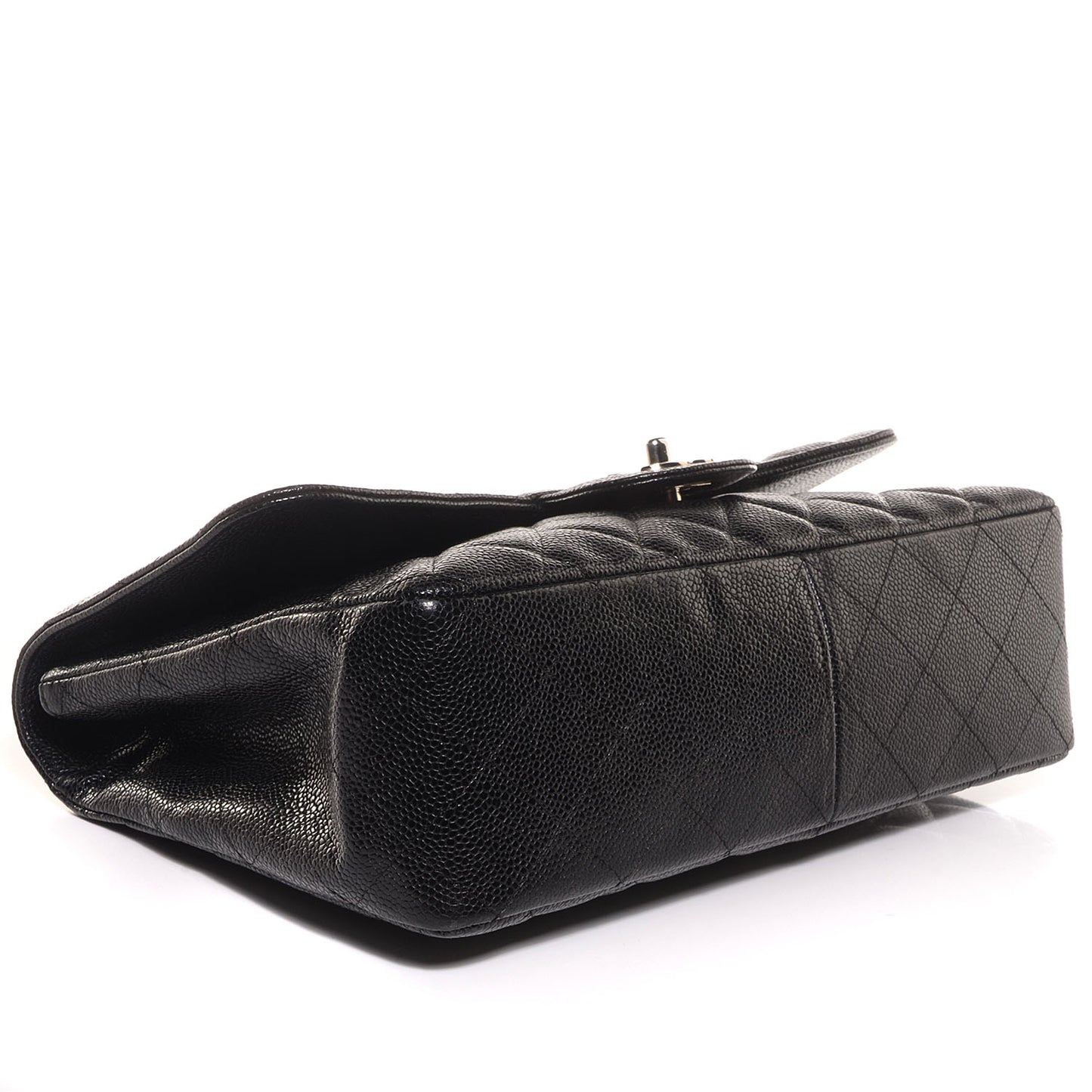 Caviar Jumbo Single Flap Black
