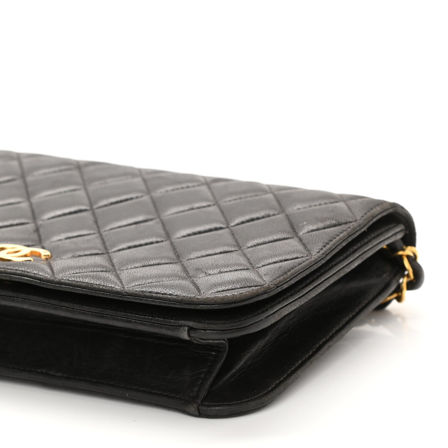 Lambskin Quilted Small Single Flap Bag Black