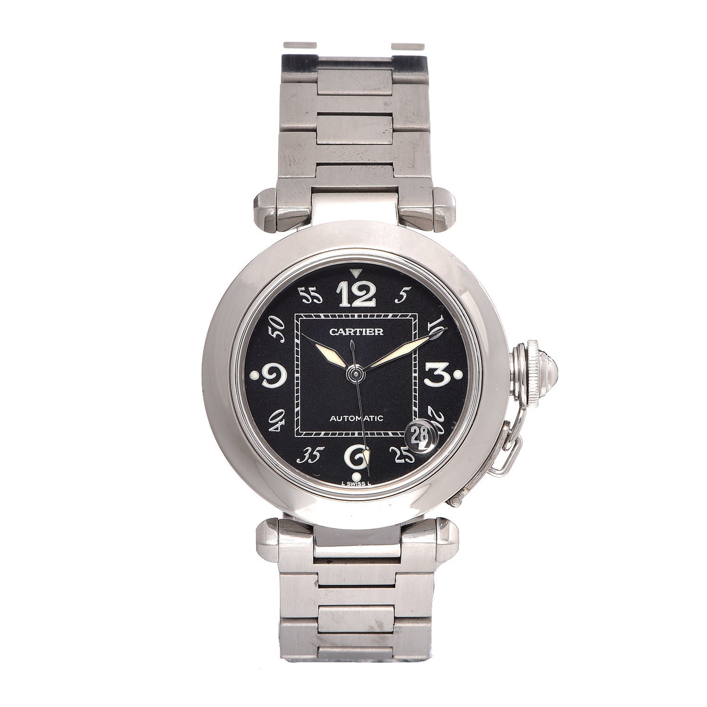 Stainless Steel 35mm Pasha C Automatic Watch Black