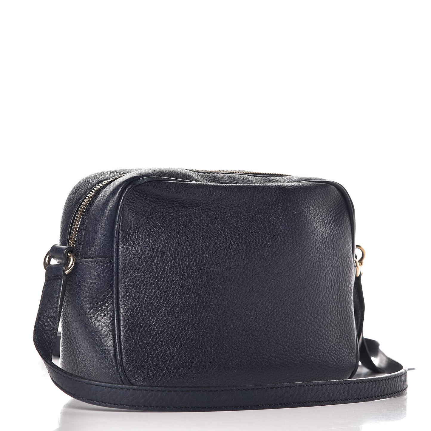 Pebbled Calfskin Small Soho Disco Bag Blue