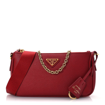 Prada Saffiano Lux Re-Edition 2000 Shoulder Bag Fuoco 1 of 12