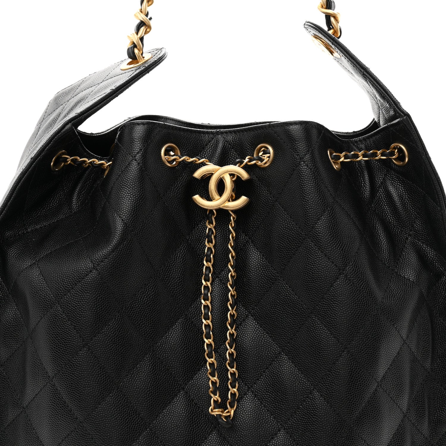 Chanel Caviar Quilted Medium Chanel 25 Handbag Black 9 of 11