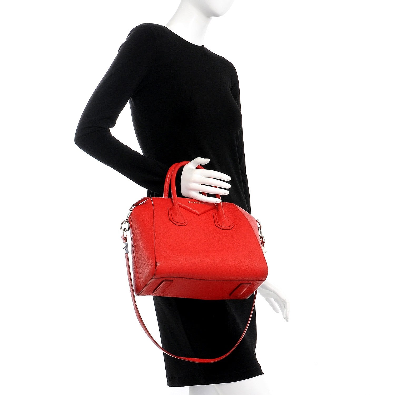 Givenchy Sugar Goatskin Small Antigona Medium Red 3 of 14