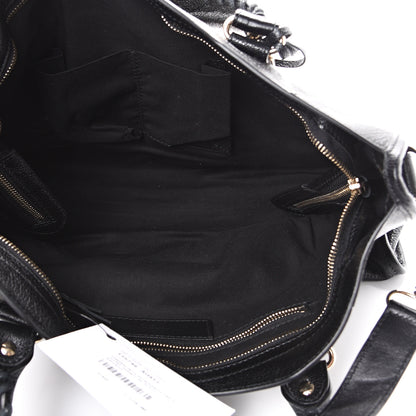 Balenciaga Chevre Gold Metallic Edge Hardware City Black 4 of 9