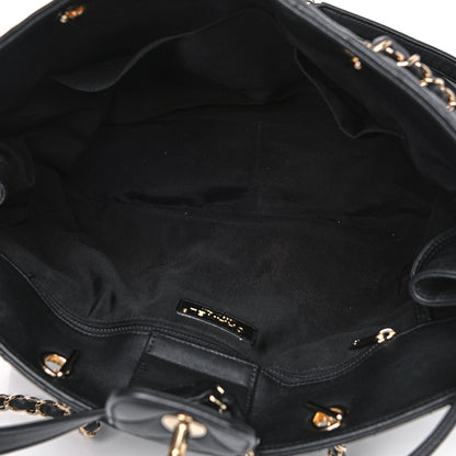 Chanel Goatskin Quilted Large City Rock Shopping Bag Black 17 of 30