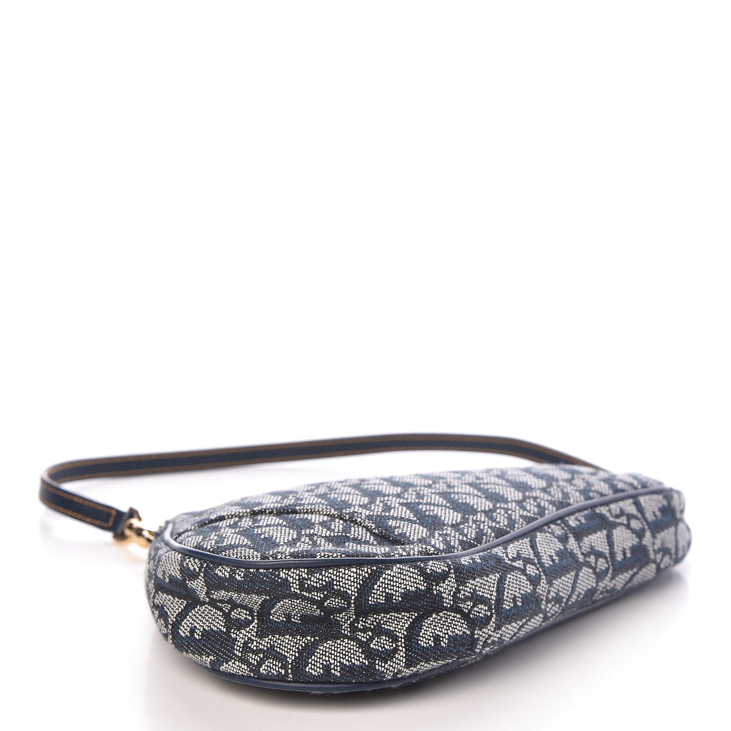 Christian Dior Monogram Mini Saddle Pochette Navy 4 of 10