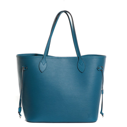 Louis Vuitton Epi Neverfull MM Cyan 3 of 10