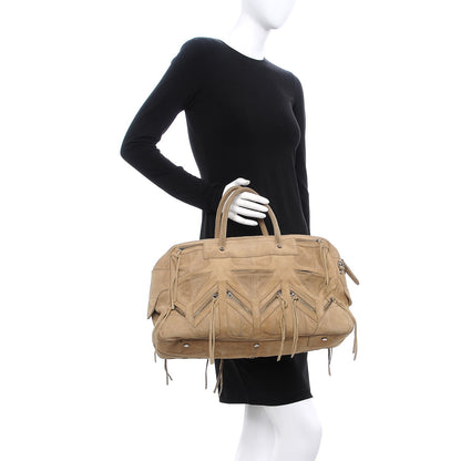 Balenciaga Suede Multi Zip Lariat Bag Beige 2 of 18