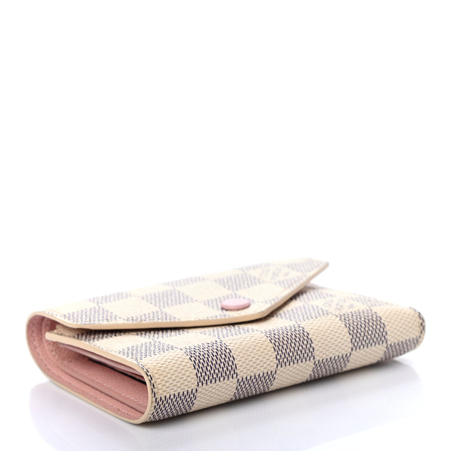 Damier Azur Victorine Wallet Rose Ballerine