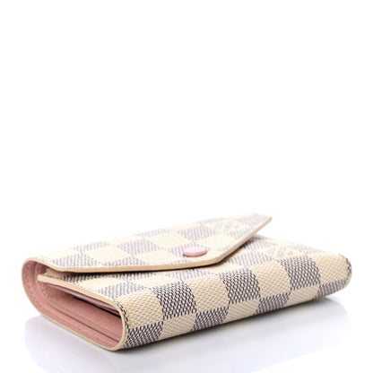 Louis Vuitton Damier Azur Victorine Wallet Rose Ballerine 4 of 7