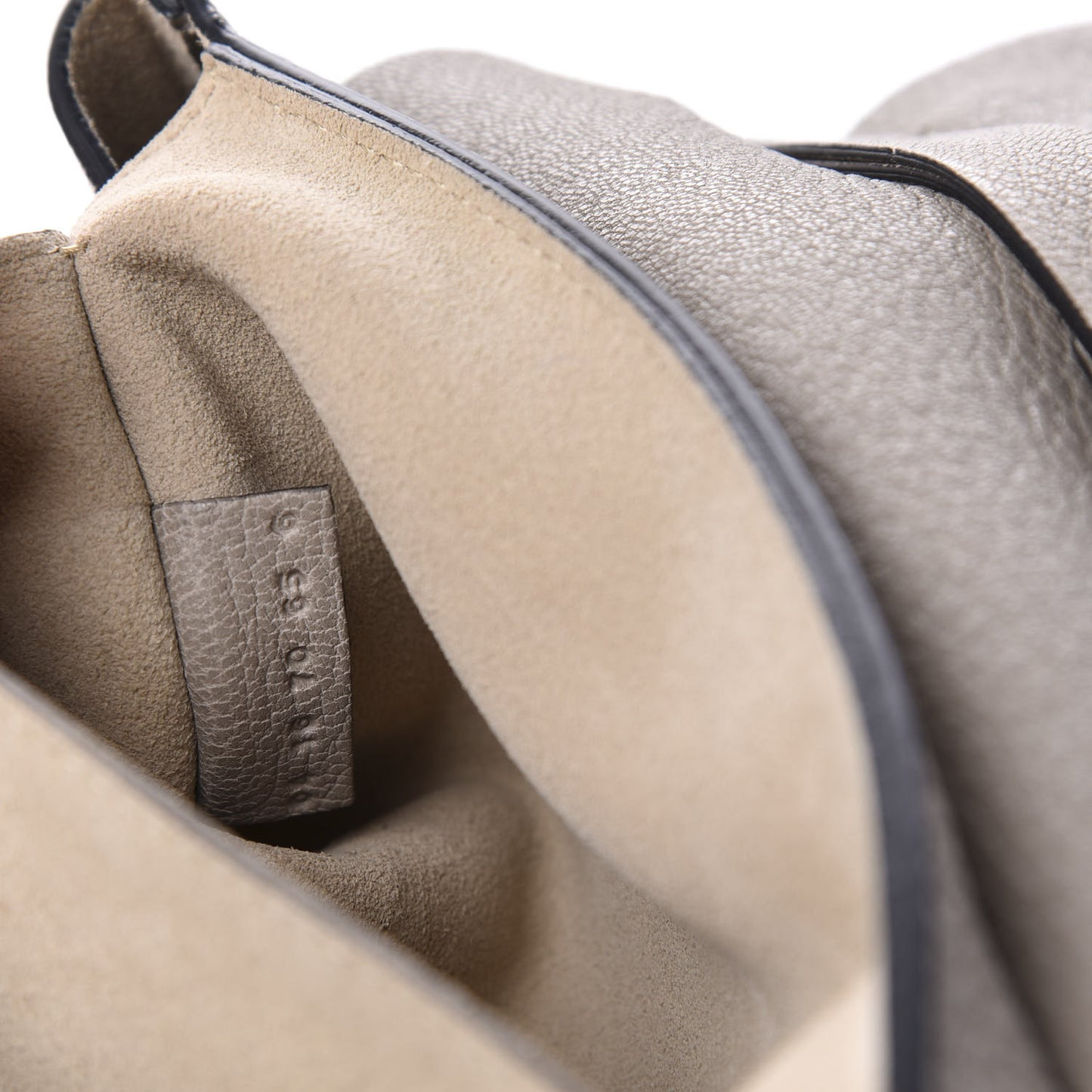 Grained Lambskin Mini Drew Shoulder Bag Motty Grey