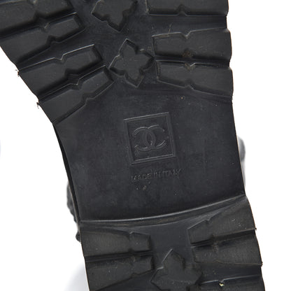 Chanel Calfskin Motorcycle Zipper Boots 41 Black 6 of 9